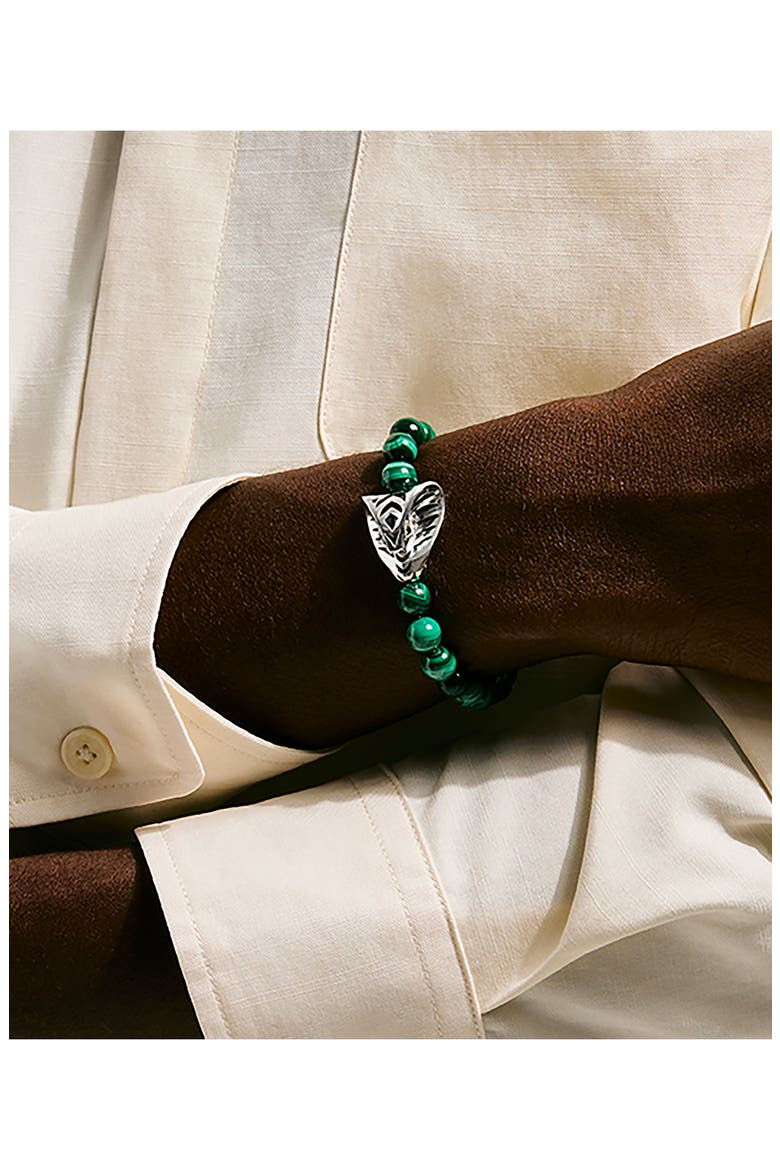 Legends Cobra Beaded Bracelet, Alternate, color, SILVER