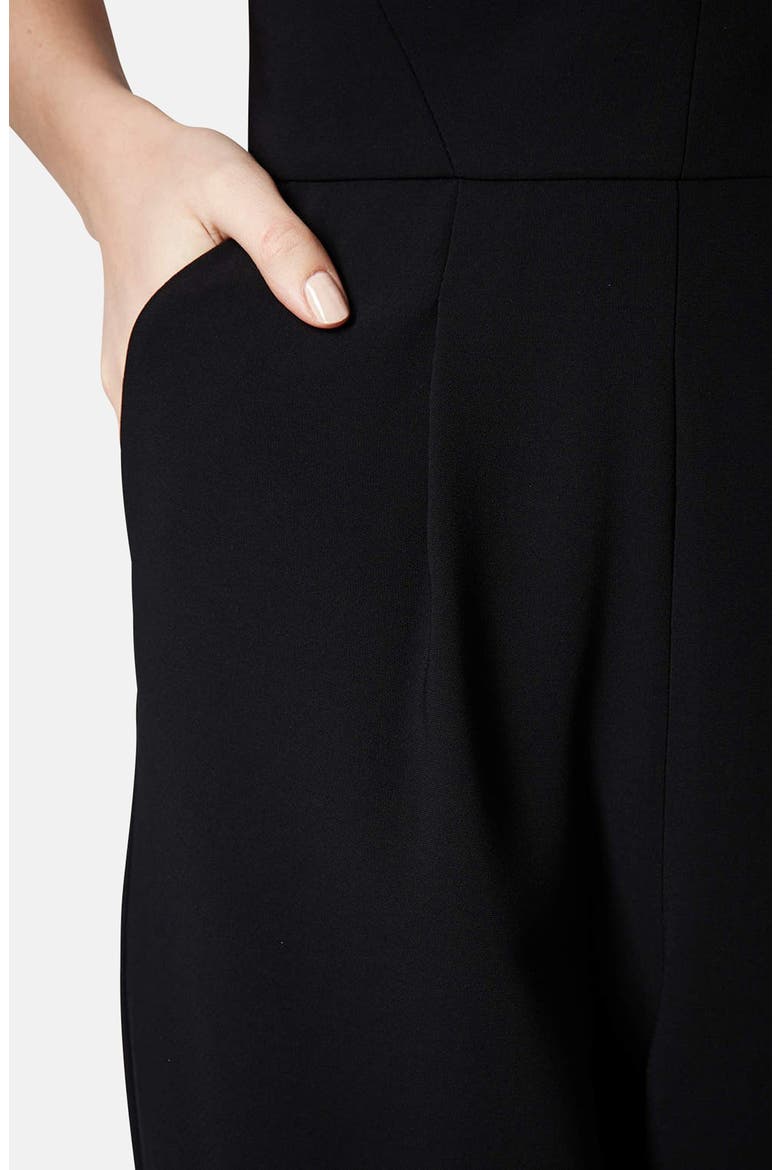Tailored Strapless Jumpsuit, Alternate, color, BLACK