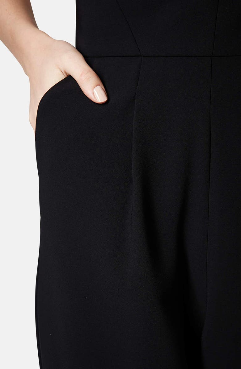Topshop Tailored Strapless Jumpsuit, Alternate, color, 
