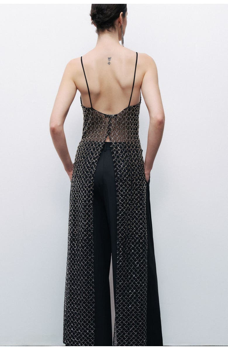 Nocturne Beaded Embroidered Sheer Maxi Vest, Alternate, color, 