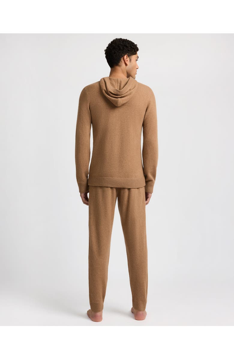 Onia 100% Cashmere Hooded Pullover, Alternate, color, Camel