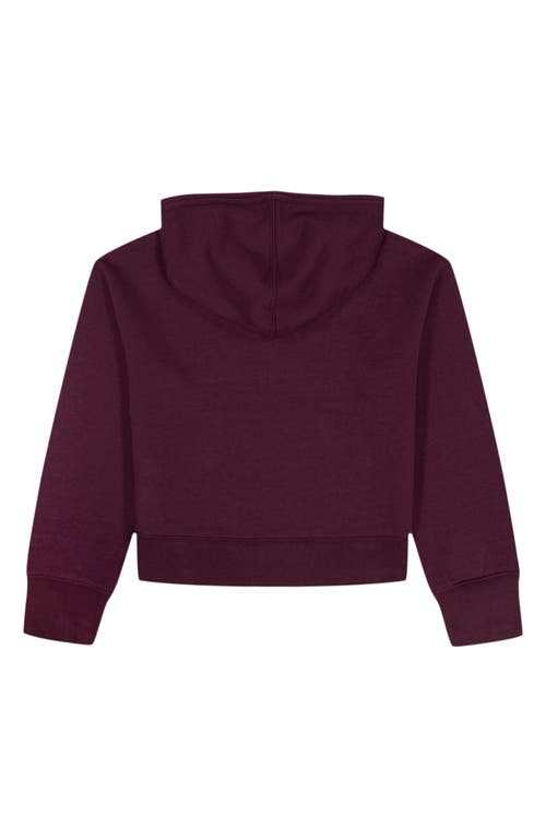 Tommy Hilfiger Kids' Logo Fleece Graphic Hoodie In Burgundy