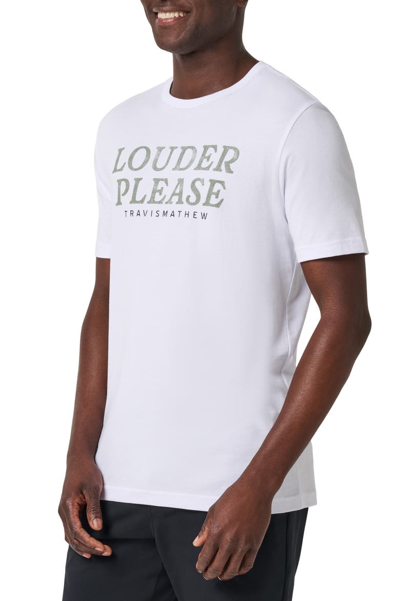 Louder Please Graphic T-Shirt, Alternate, color, WHITE