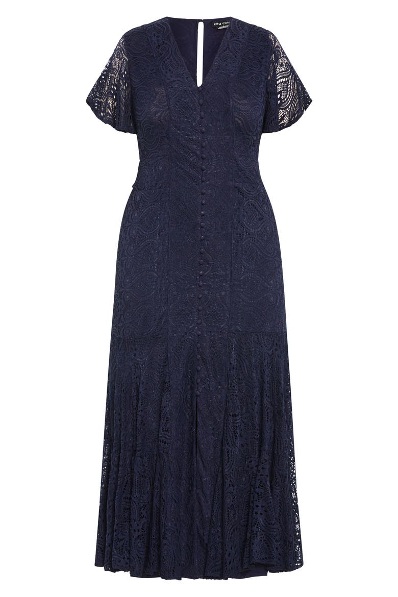 Margo Lace Maxi Dress, Alternate, color, NAVY
