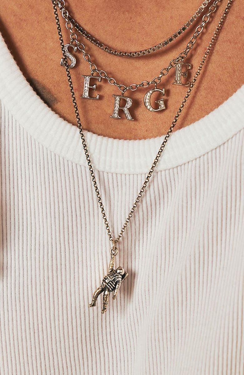 Serge DeNimes Silver Pioneer Pendant Necklace, Alternate, color, Silver