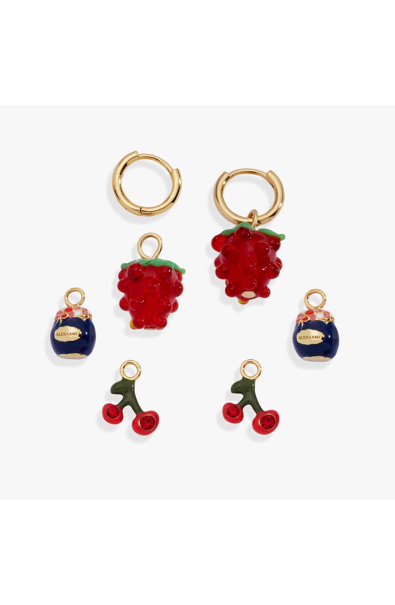 Alex and Ani Picnic Interchangeable Huggie Set, Alternate, color, Red