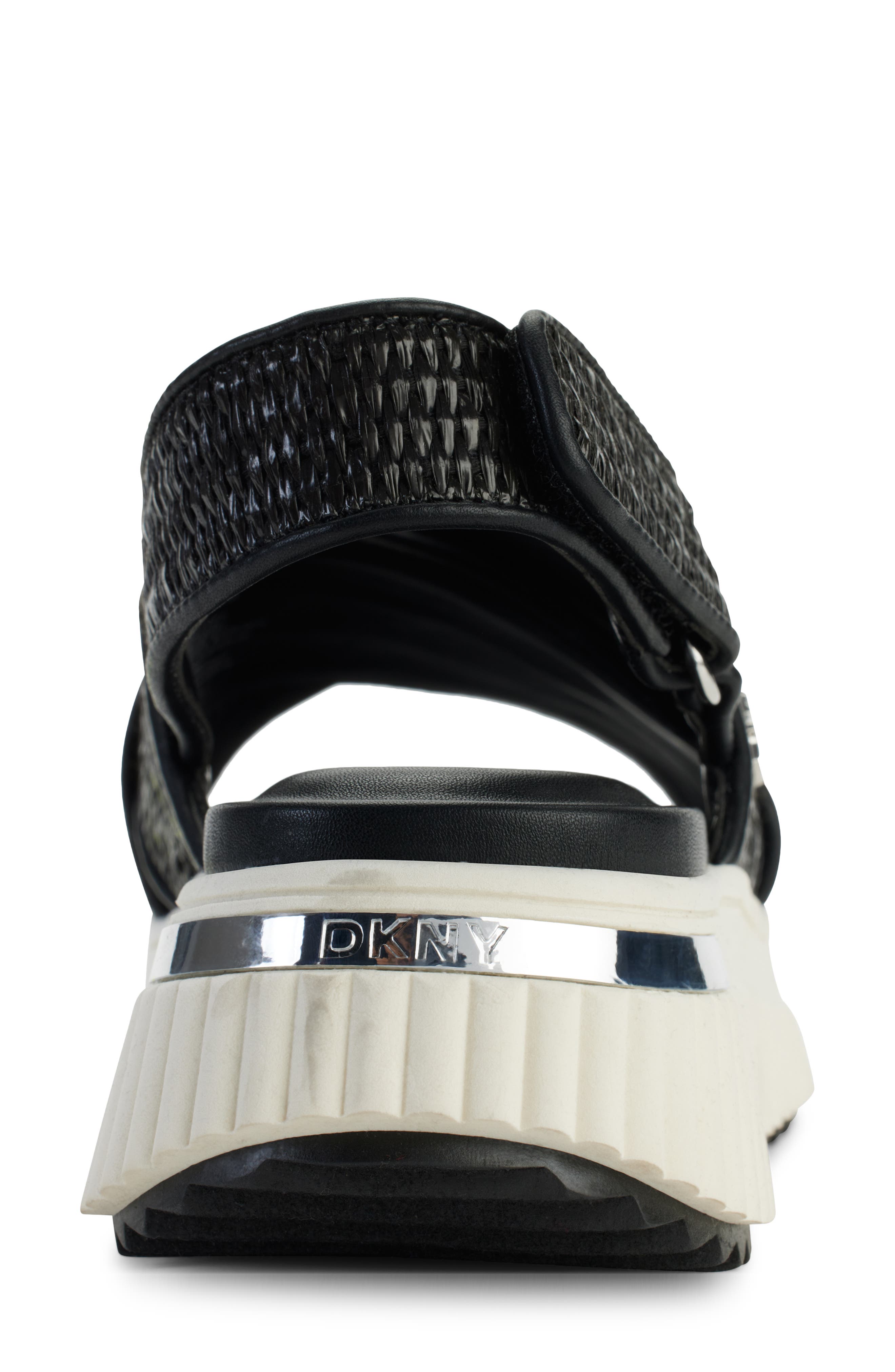 DKNY Malai Crossband Sandal, Alternate, color, Black