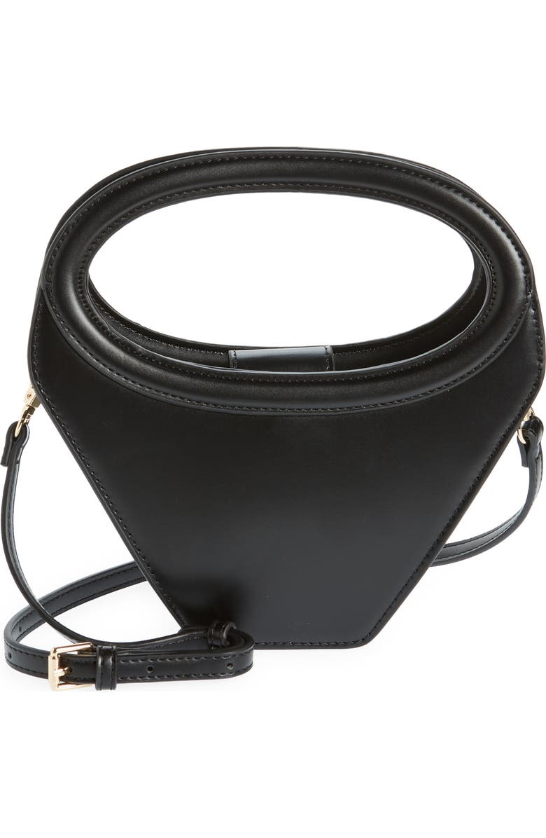 Topshop Frankie Triangle Faux Leather Crossbody Bag, Main, color,