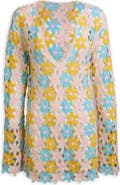 SAACHI Floral Crochet Cover-Up Caftan