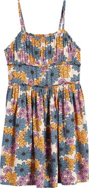 Treasure & Bond Kids' Floral Ruched Dress
