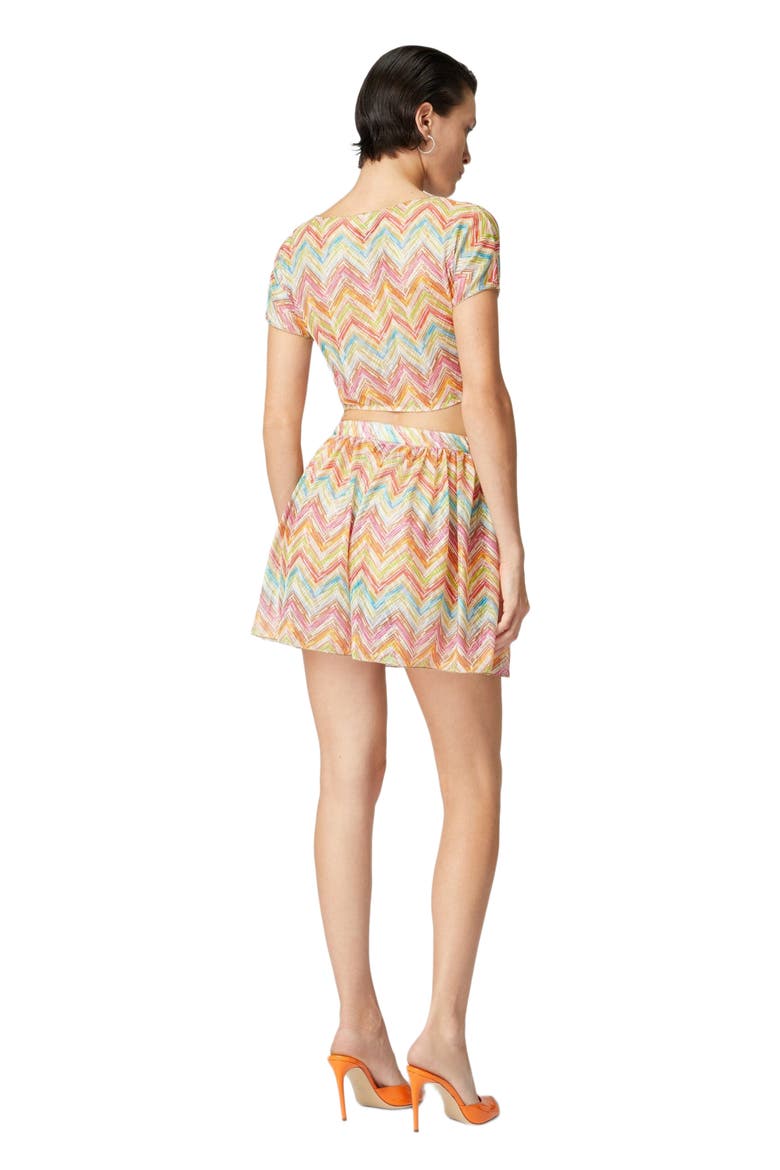 Printed Tulle Cover-up Shorts, Alternate, color, Multicoloured
