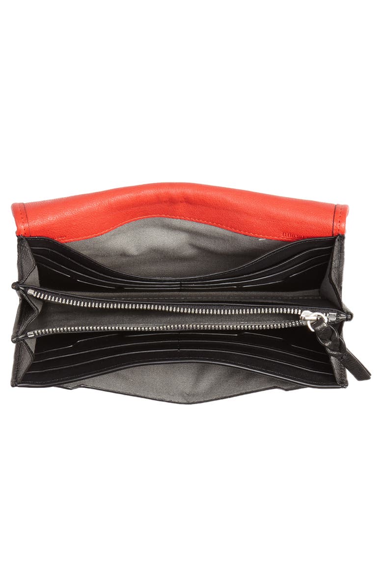 rag & bone Field Leather Continental Wallet, Alternate, color, 
