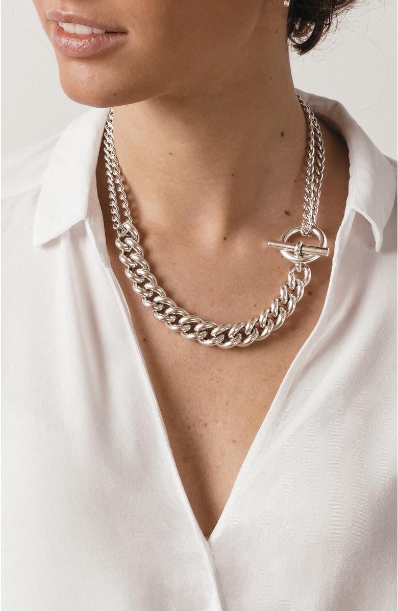 CXC Choker Barracus, Alternate, color, Silver