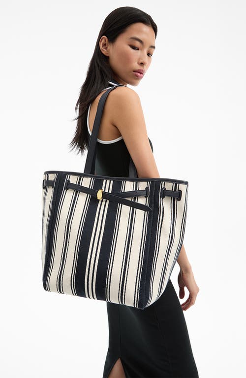 Veronica Beard Stripe Canvas Dash Tote