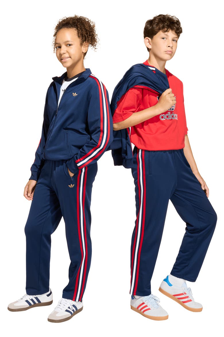 Kids' Firebird Recycled Polyester Track Pants, Alternate, color, NIGHT INDIGO/DARK FOOTBALL GOLD
