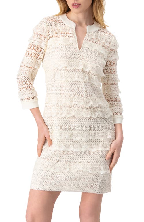 Ivonne Natural Lace Mini Dress In White