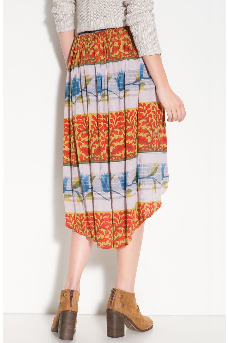 'Zen Garden' Vintage Print Skirt, Alternate, color, TAUPE COMBO