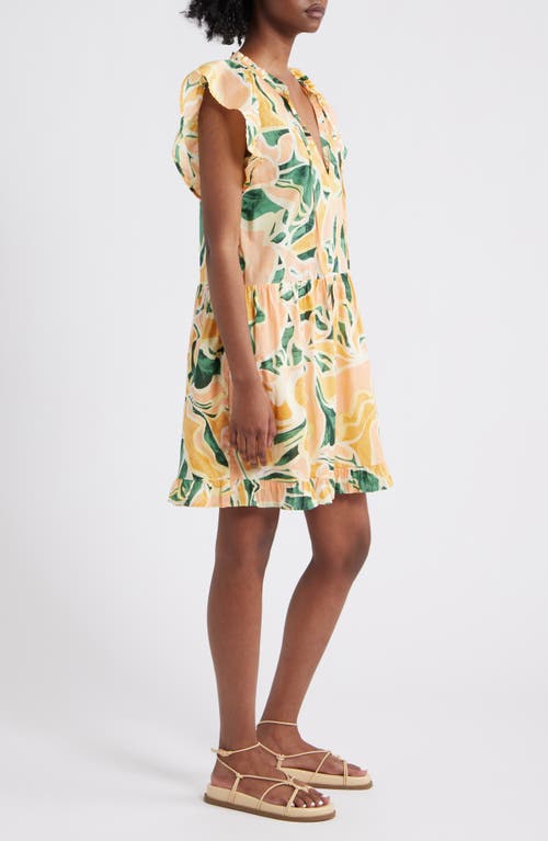 Rails Zinnia Abstract Print Cotton Dress In Yellow