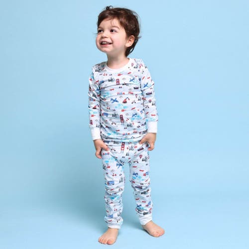 Norani Kids Organic Two-piece Pajama Set In Transportation