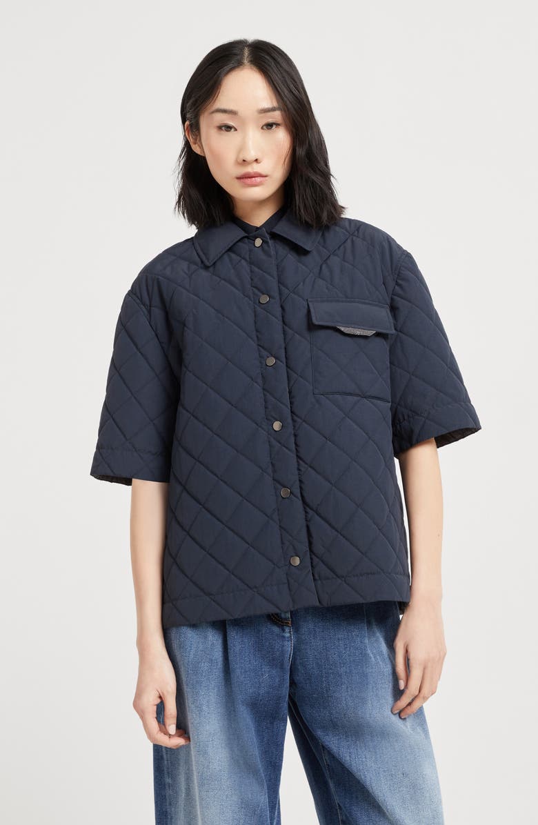 Brunello Cucinelli Outerwear with monili, Alternate, color, Blue