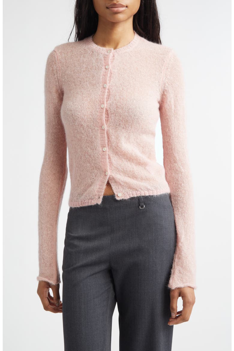 Tantal Mohair & Alpaca Blend Cardigan, Main, color, PINK