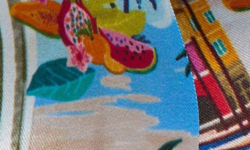 Echo Positano Ribbon Silk Scarf In Vista Blue
