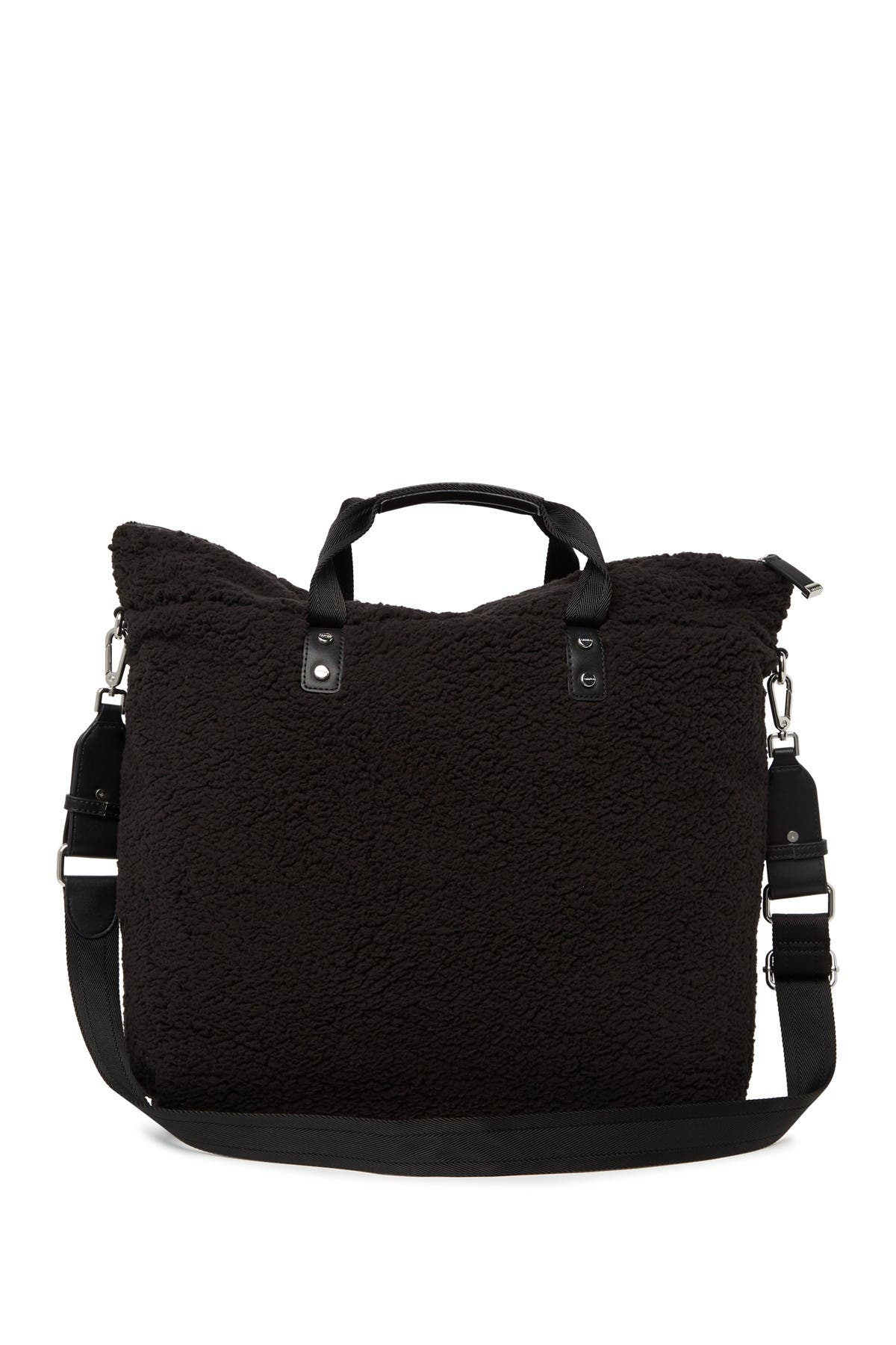 Calvin Klein Elise Faux Fur Tote, Alternate, color, 