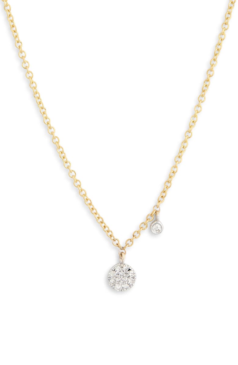 Meira T Diamond Disc Necklace - 0.04ct., Main, color, 