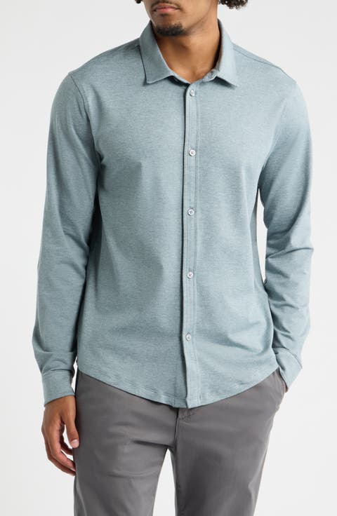 Ponto Knit Button-Up Shirt