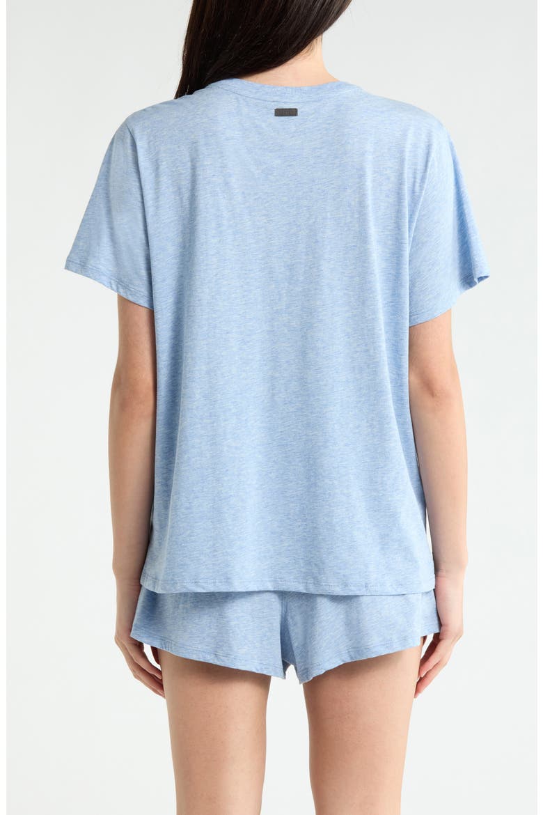 Organic Pima Cotton Short Pajamas, Alternate, color, CLOUD BLUE HEATHER