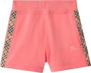 Burberry Check Trim Cotton Shorts
