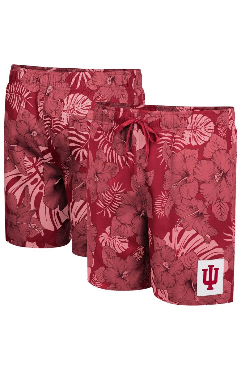 COLOSSEUM Men's Colosseum Crimson Indiana Hoosiers The Dude Swim Shorts, Alternate, color,