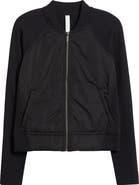 Zella Seamless Mixed Media Bomber Jacket