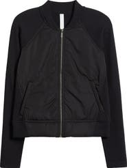 Zella Seamless Mixed Media Bomber Jacket
