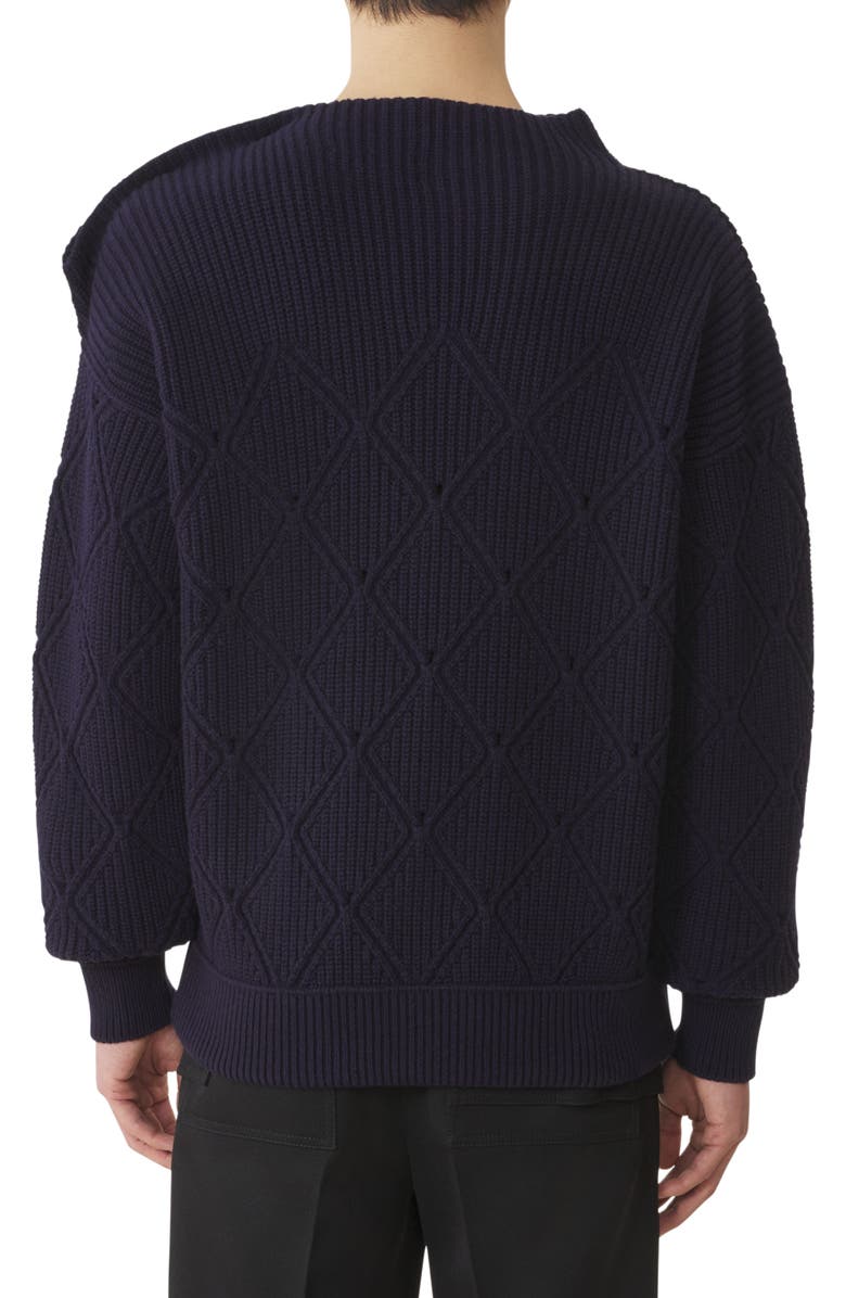 Lanvin Wool Sweater With Diamond Detail, Alternate, color, 