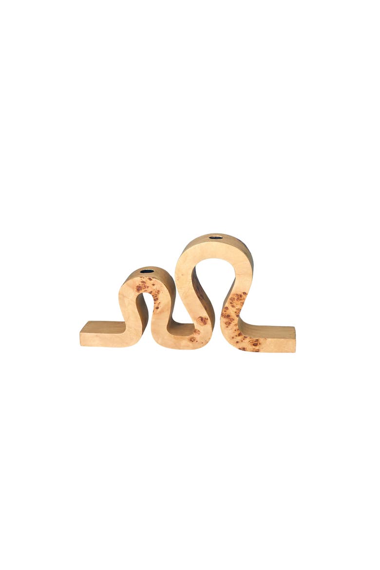 Uma Burl Wood Candle Holder, Main, color, Natural