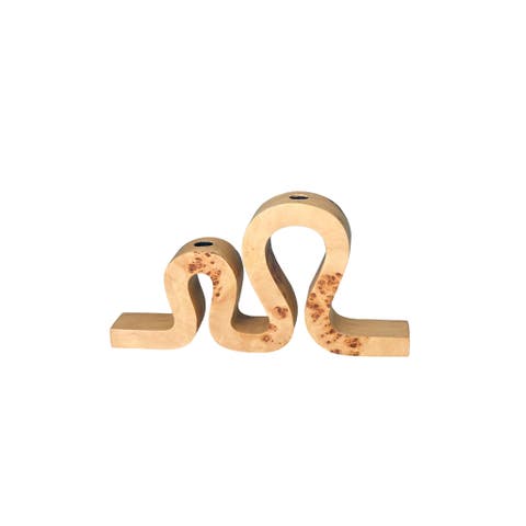 Uma Burl Wood Candle Holder