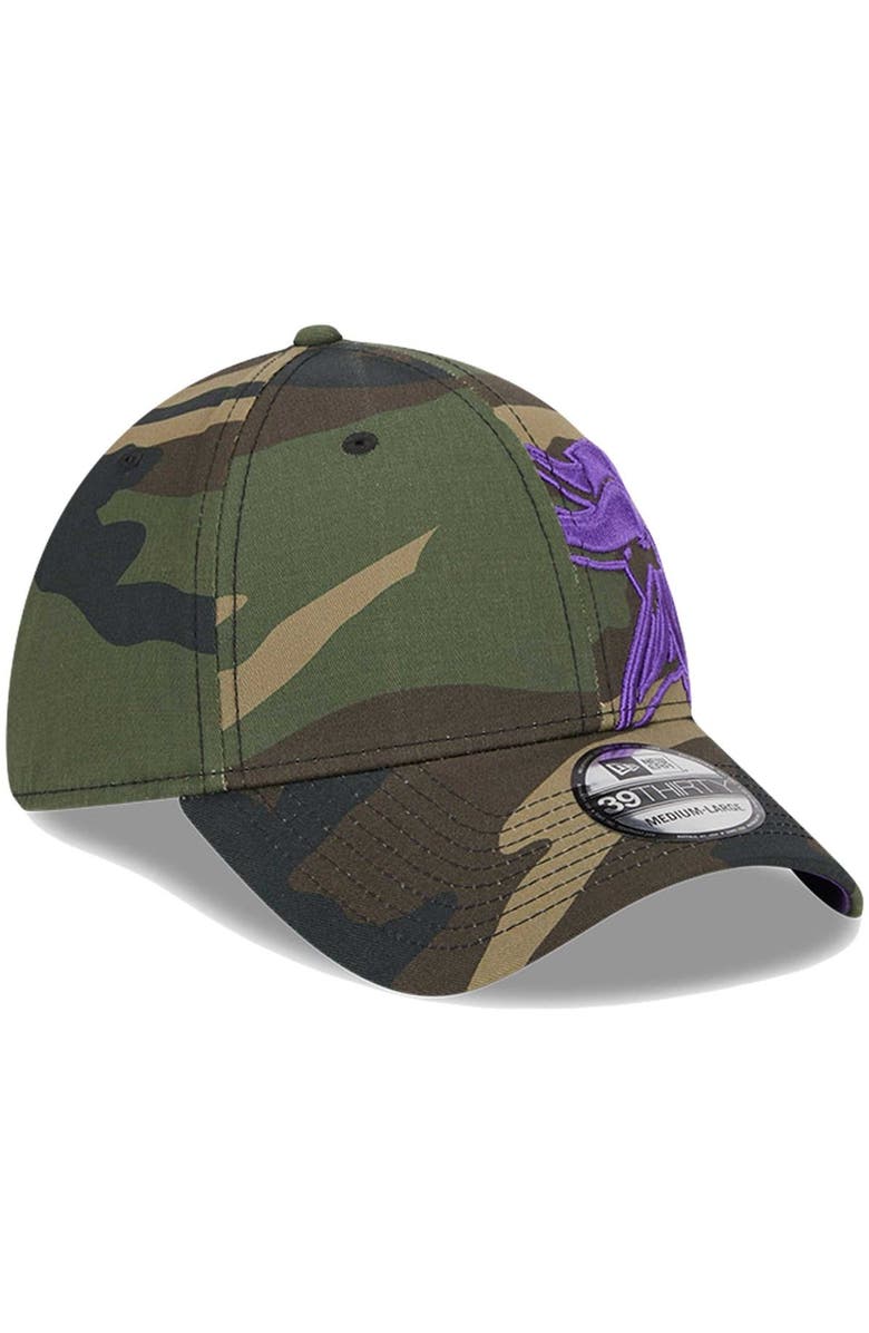 New Era Men's New Era Camo Minnesota Vikings  Punched Out 39THIRTY Flex Hat, Alternate, color, 