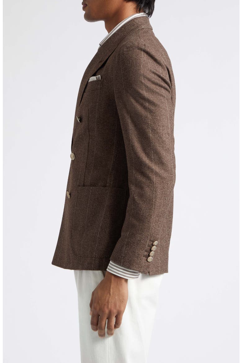 Double Breasted Wool Blend Sport Coat, Alternate, color, 05 BROWN