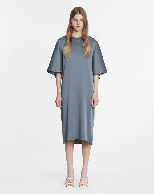 Lanvin Satin Dress In Steel