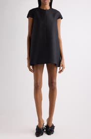 Balenciaga Wool & Silk Crepe Babydoll Minidress