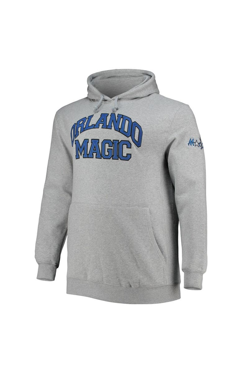 Mitchell & Ness Men's Mitchell & Ness Penny Hardaway Heathered Gray Orlando Magic Big & Tall Name & Number Pullover Hoodie, Alternate, color, 