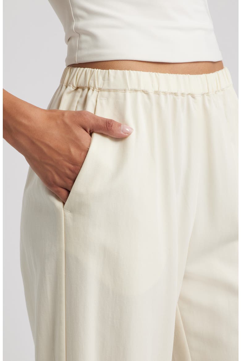 Drew Cotton Blend Wide Leg Pants, Alternate, color, CREAM