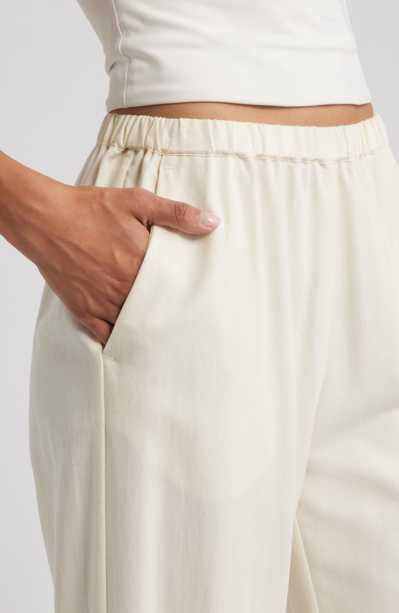 ARTLESS FOREVER Drew Cotton Blend Wide Leg Pants, Alternate, color, Cream