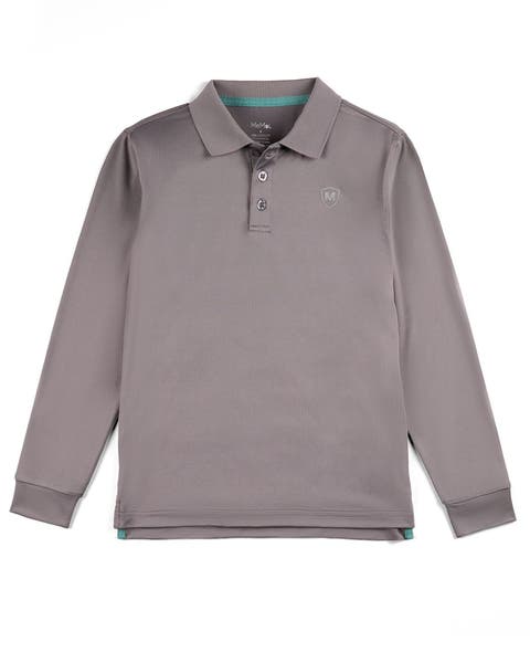 Silky Dri-Effect Long Sleeve Polo Shirt (Little Kid & Big Kid)