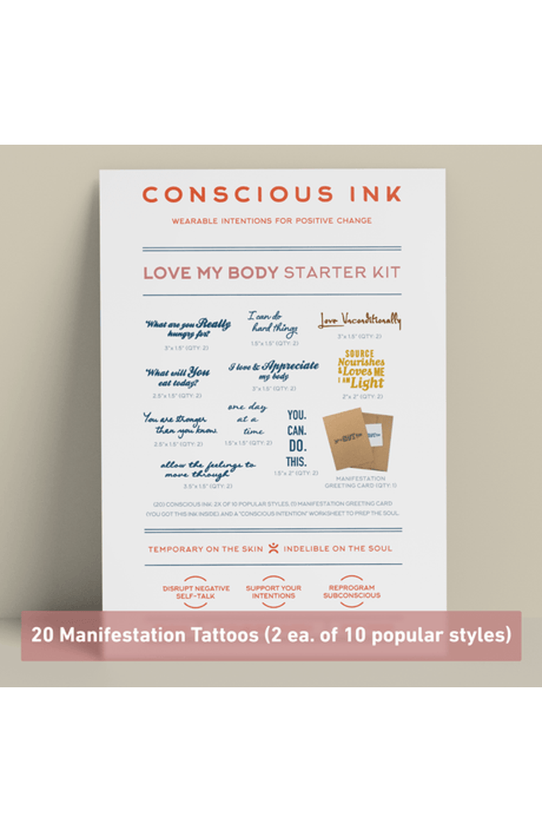 Conscious Ink Love My Body Conscious Ink Starter Kit, Alternate, color, White