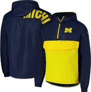 COLOSSEUM Men's Colosseum  Navy Michigan Wolverines Reloaded Anorak Half-Zip Jacket