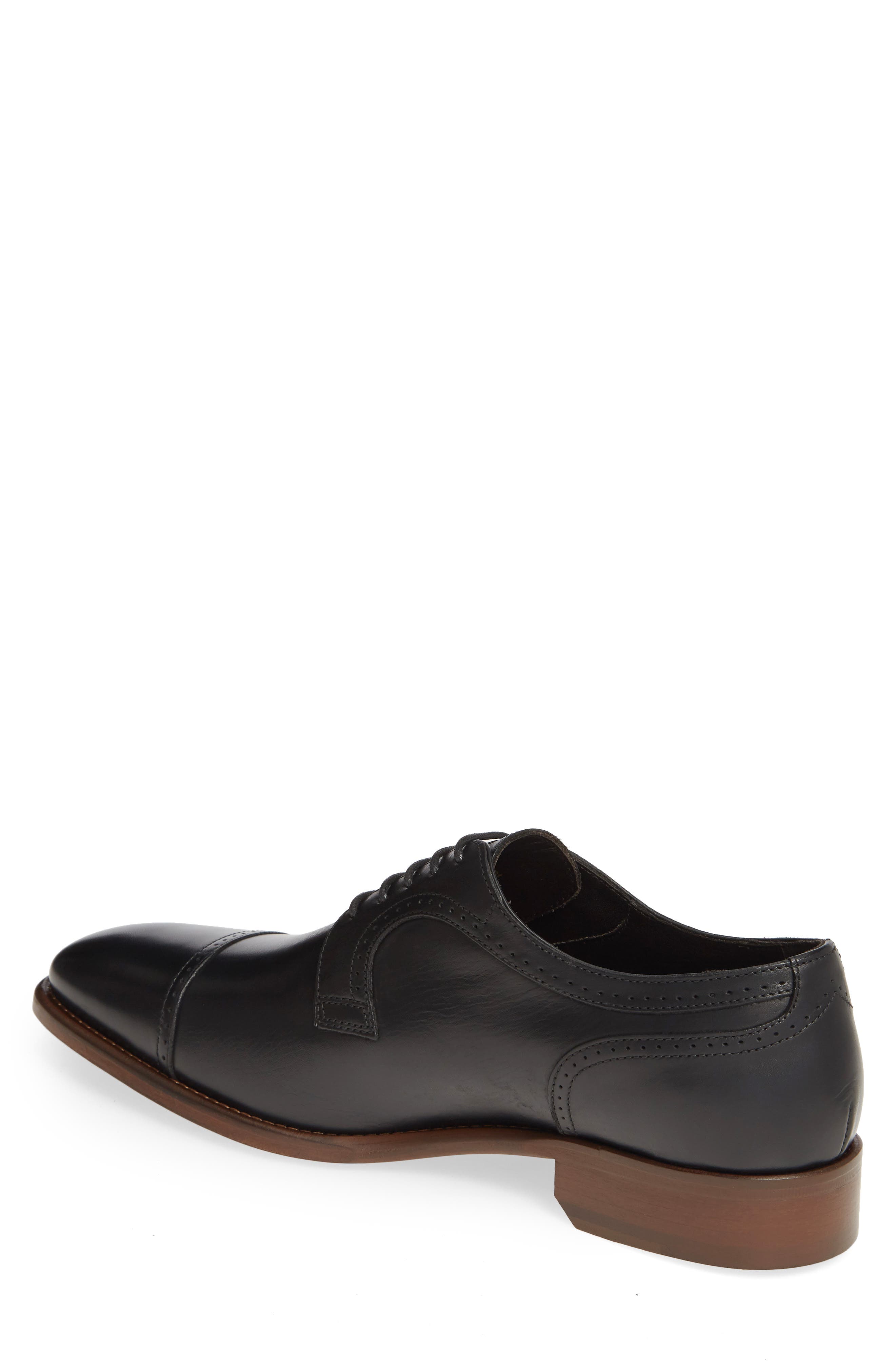 Johnston & Murphy Cormac Cap Toe Derby, Alternate, color, BLACK LEATHER