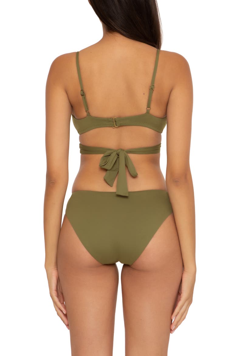 Color Code Side Twist Hipster Bikini Bottoms, Alternate, color, SEAWEED