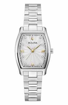 BULOVA Tonneau Diamond Accent Bracelet Watch, 26mm